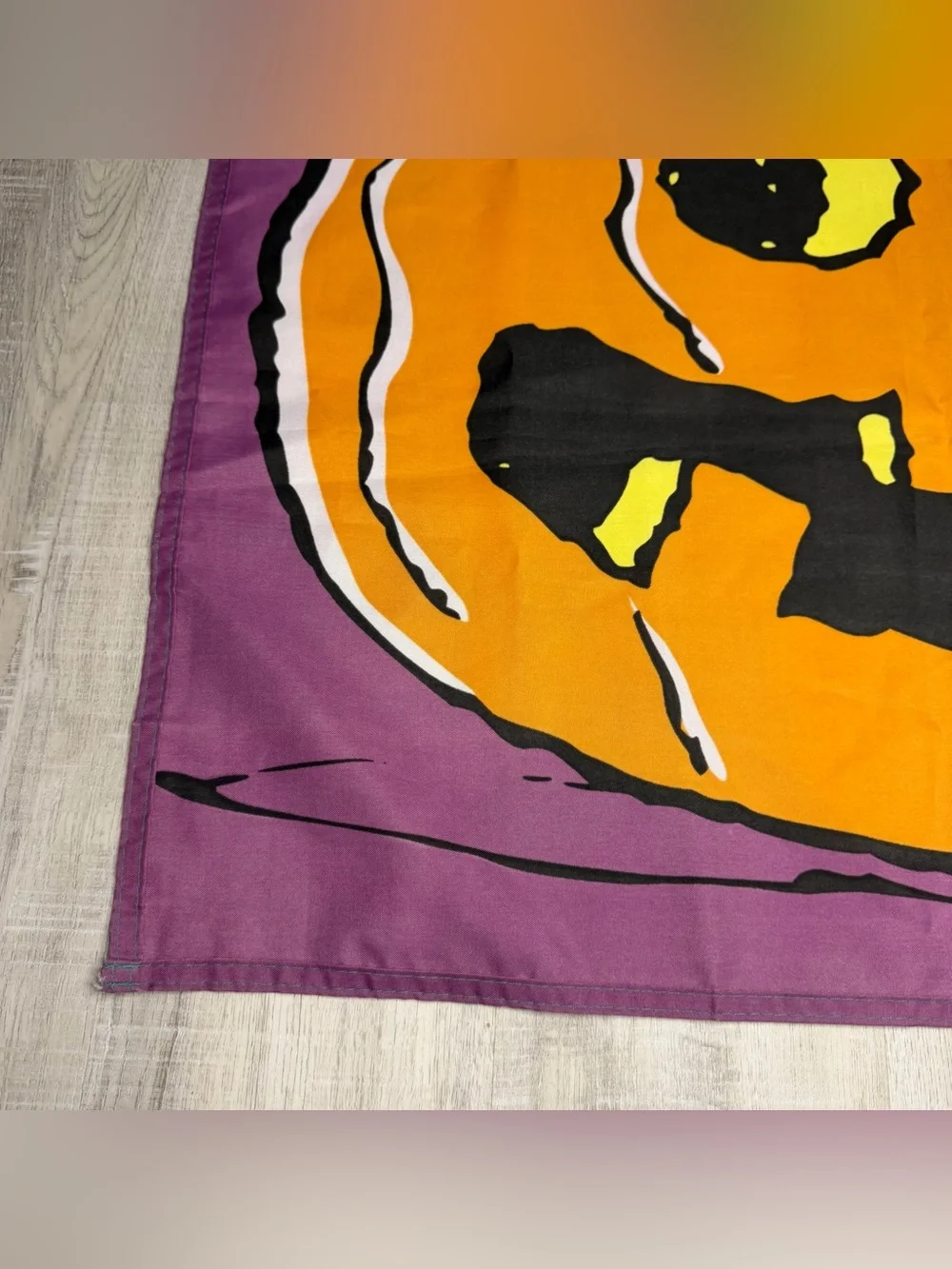 Vintage Snoopy and Woodstock The Great Pumpkin Two Sided Hanging Flag Large